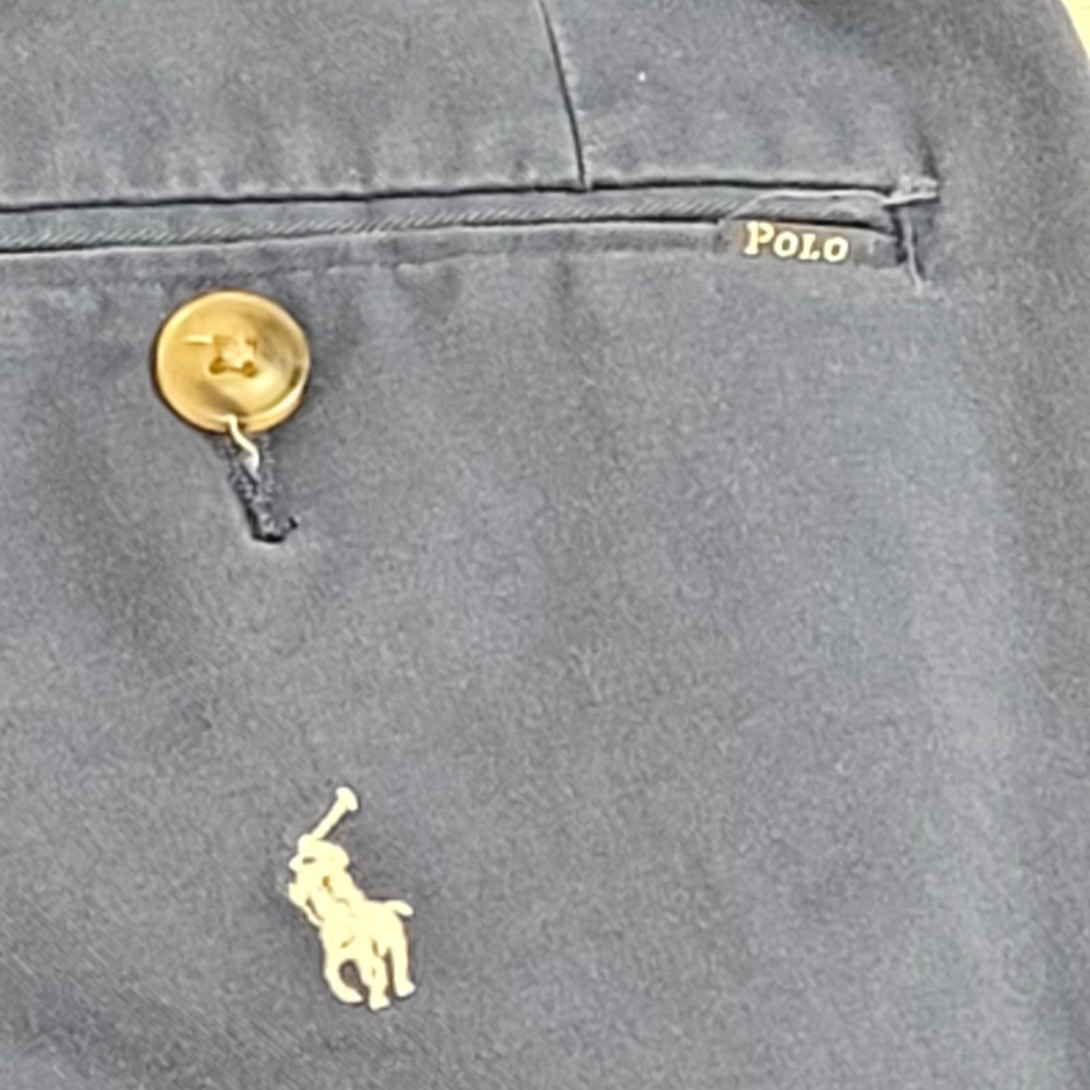 🐎POLO Ralph Lauren Allover Pony 9" Stretch Classic Fit Chino Shorts Blue Men 36 - Picture 8 of 16